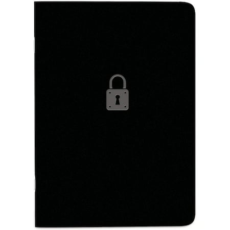 Rediform Office Product NOTEBOOK, PSWRD, 5X3.5, BLK REDA00781